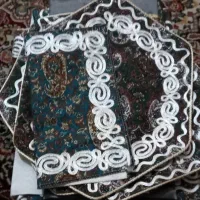 دو سرویس کامل ترمه ۱۰ تیکه.جانماز و رومیزی نو