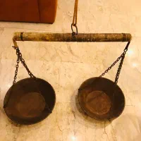 ترازو دو کفه کلکسیونی قدیمی عتیقه