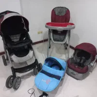 کالسکه. کریر. صندلی غذاخوری. صندلی ماشین. کیف