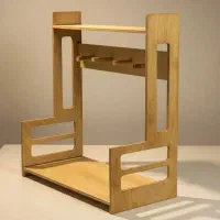 استند چوبی دوطبقه جا ادویه و فنجان