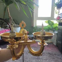 روشنایی گازی دوشعله برنزی