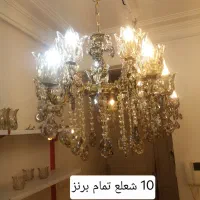 لوستر ۱۰ شعله تمام برنز ۴ قسط ۲ میلیون|لوستر و چراغ آویز|اراک, |دیوار