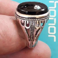 یک عددانگشتر نقره ۹۲۵ عیار ویگ عددانگشتر طلایی