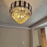 ۲عدد لوستر مدرن پذیرایی و اتاق کریستال خارجی|لوستر و چراغ آویز|تهران, تسلیحات|دیوار