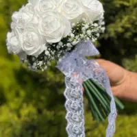 گل عروس رز و پیونی|گل مصنوعی|یاسوج, |دیوار