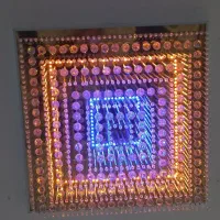 طراحی لوستر های کریستالی مربع|لوستر و چراغ آویز|شهرکرد, |دیوار