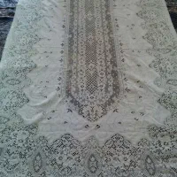 رومیزی گیپور خارجی ۱۲ نفره  و ۲۴ عدد زیر بشقابی