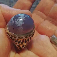 انگشتر عقیق عتیغه وکبود چشم دار