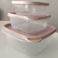 ظرف3عددی ایده آل|ظروف نگهدارنده، پلاستیکی، یک‌بارمصرف|بند زرک, |دیوار