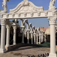 ستون قاشقی مارپیچی ساده سرستون نگین دار قوچی|مصالح و تجهیزات ساختمان|چهارباغ, |دیوار
