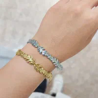 بنگل استیل/استیل/دستبند/زیورالات/بافت