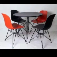 میز و صندلی فایبرگلاس پایه مفتولی سیدی آماده تحویل