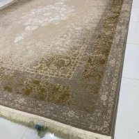 فرش ۱۲۰۰شانه ته انباری استوک تخفیفی فیلی بژ نسکافه|فرش|کاشان, شهید زجاجی|دیوار