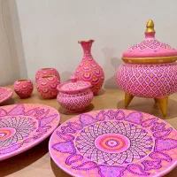 سرویس نقطه کوبی کار دست|ظروف سرو و پذیرایی|رشت, رودباری|دیوار