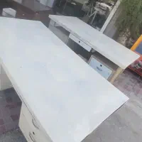 میز مدیریت  دوتا  فلزی  دوتا  چوب  گردو دونه  3400|دفتر کار|ایذه, |دیوار