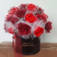 گل ربانی قرمز زرشکی|گل مصنوعی|گرگان, |دیوار