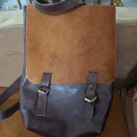 کیف چرم گاو میش دست دوخت