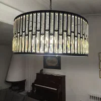 سه عدد لوستر یک طرح با ابعاد مختلف