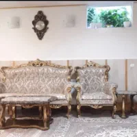 مبل استیل با چوب راش