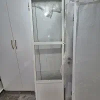درب آهنی سنگین با شیشه