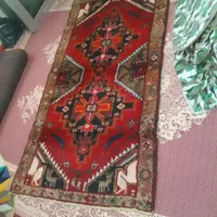 فرش کناره دستبافت قدیمی قالی کارکرده|فرش|قزوین, |دیوار