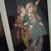 قاب لیلی ومجنون پولک دوزی شده