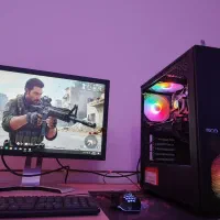 کیس کامپیوتر گیمینگ رم ۱۶ گرافیک 8 مانیتور 24