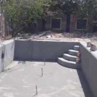 استخر سیمانکاری محوطه نمای رومی ،
