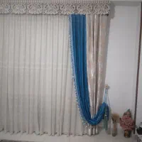 پرده پزیرایی ۲ عدد ۳تاهم پرده اتاق|پرده، رانر، رومیزی|محمدیه-قزوین, |دیوار