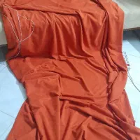 پرده مخمل رنگ نارنجی