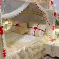 حجله عروس دور تخت خواب همراه با میله