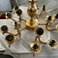 لوستر بزرگ 15 شاخه شیک وتمیز|لوستر و چراغ آویز|خمینیشهر, |دیوار