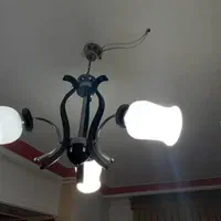 لوستر ۳ شاخه چوبی فلزی