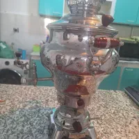 سماور گازی روژان 6 لیتری تراش زرشکی برای جهیزیه
