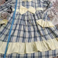 پیراهن دخترانه با تل مناسب 10 تا 12 سال
