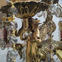 لوستر برنزی نو طرح فرشته ۵ شاخه ۱۰ شعله