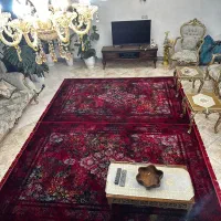 فرش/ قرمز لاکی/ وینتج کلاسیک سنتی حسینی آزادی