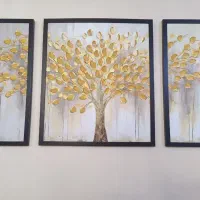 تابلو ۳تیکه گل برجسته