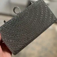 کیف مجلسی نقره ای