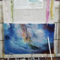 فروش فوری تابلو فرش نیمه بافت