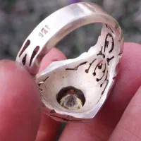 انگشتر نقره موزانایت طلای|جواهرات|بندرعباس, |دیوار