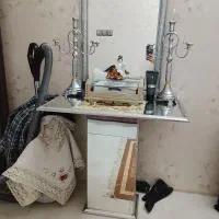 آینه شمعدان نقره ای