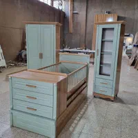 تخت وکمد نوزاد ام دی اف وکیوم|تخت و سرویس خواب|مشهد, خواجه ربیع|دیوار