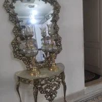 آینه و کنسول سنگ طرح برنز