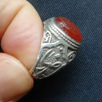 انگشتر نقره سنگ عقیق امام رضا