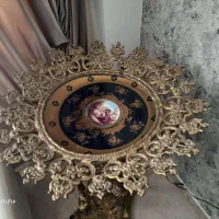 بوفه چوبی و جامیوه فلزی گالوانیزه طلایی|بوفه، ویترین، کنسول|محمودآباد, |دیوار