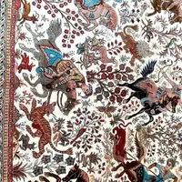 فرش دستباف تمام ابریشم قم ۴ متری عتیقه|فرش|تهران, هوانیروز|دیوار