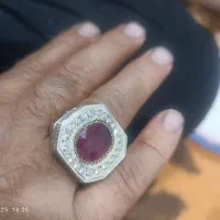 انگشتر نقره یاقوت سرخ افریقایی|جواهرات|دوگنبدان, |دیوار