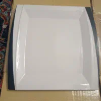 بشقاب چینی چهرگوش مربعی ساعت دبواری ملودی باضمانت|ساعت دیواری و تزئینی|فردیس, فرامرزیه|دیوار