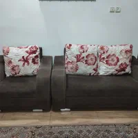 مبل قهوه ای شیک سالم ومحکم ۷نفره|مبلمان خانگی و میز عسلی|سیاهکل, |دیوار